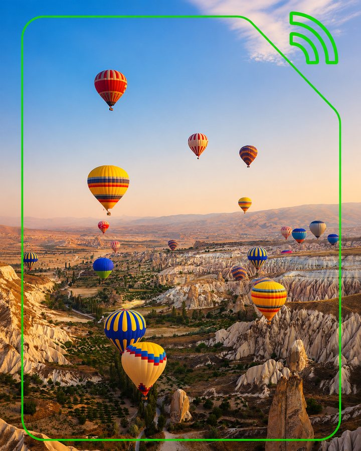 Travel eSIM for Turkey, bought in the Avas app